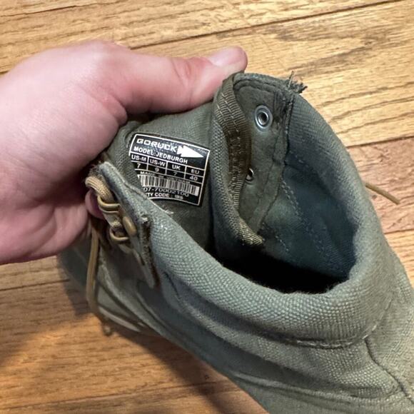 Olive Lace-Up High-Top Hiking and Running Boots - Picture 5 of 5